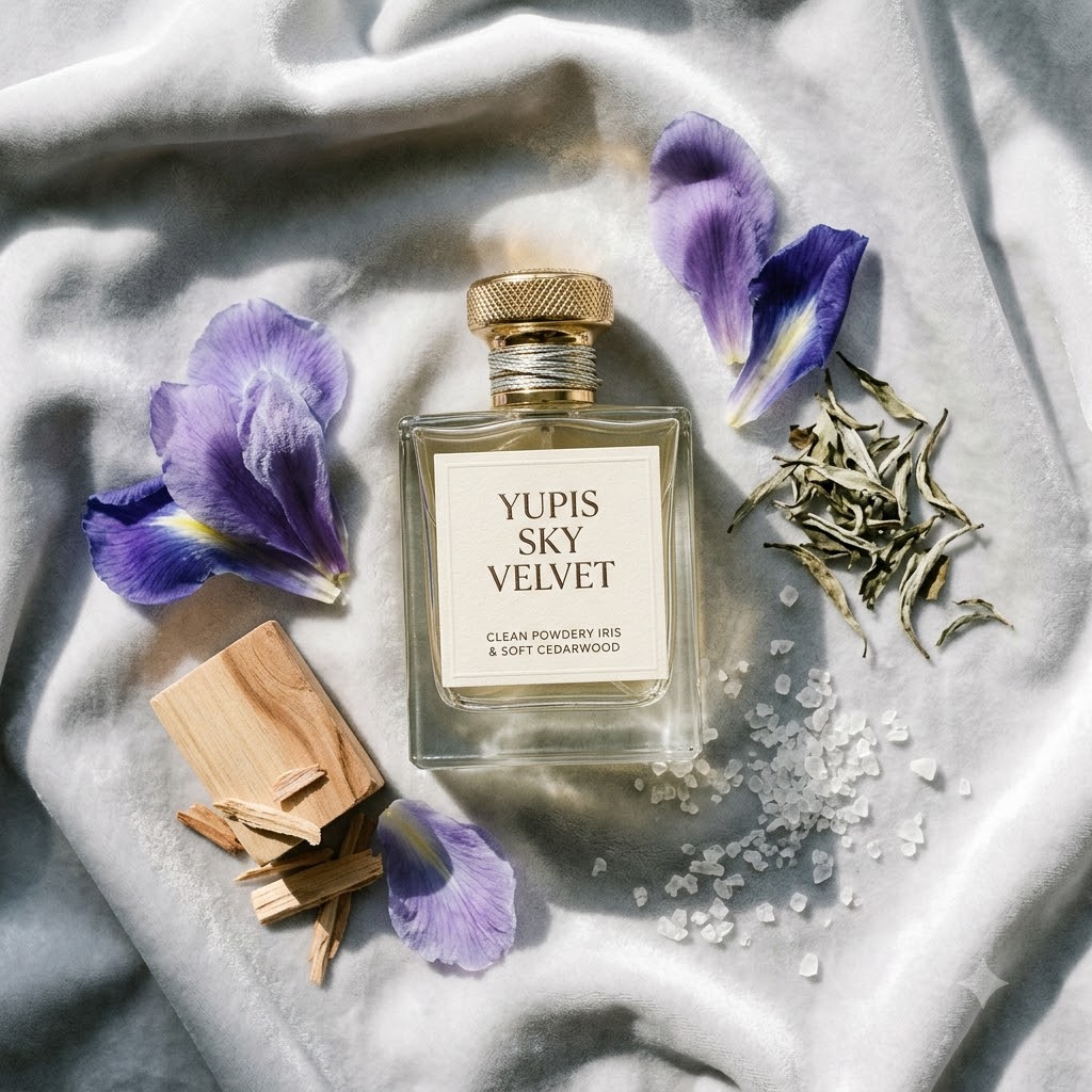 YUPIS Sky Velvet | Clean Powdery Iris & Soft Cedarwood Unisex Perfume