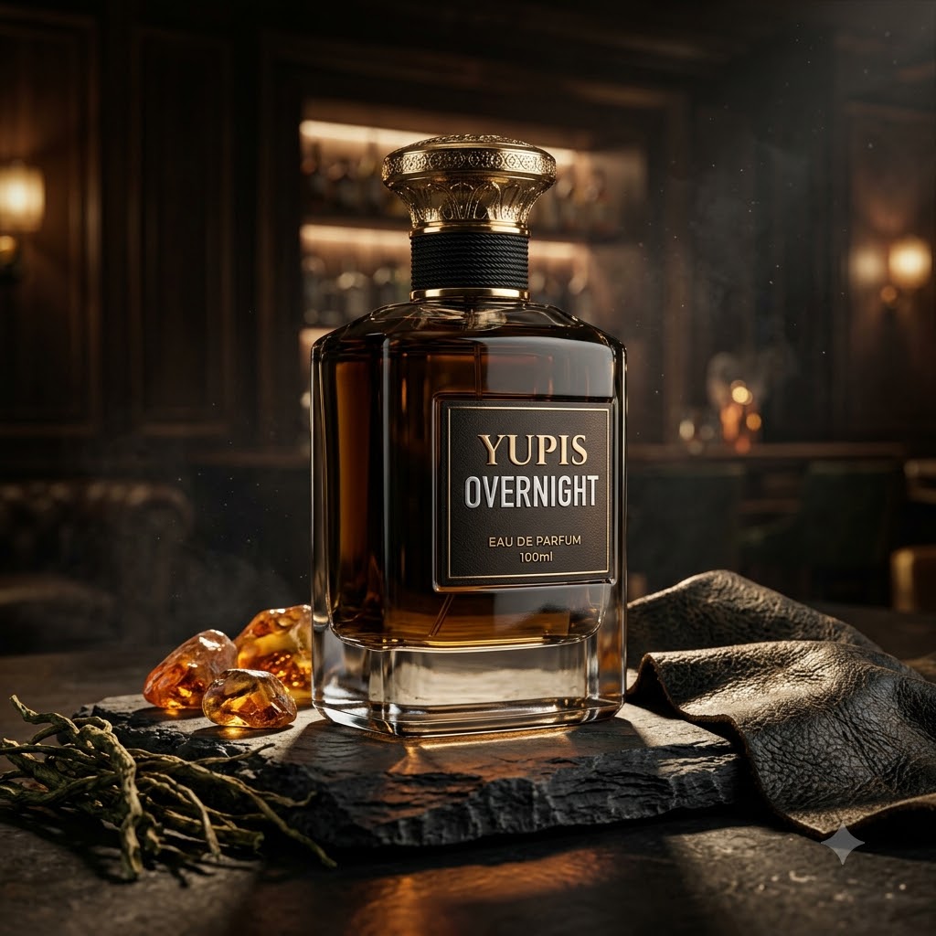YUPIS Overnight | Bold Leather & Dark Amber Men's Eau de Parfum